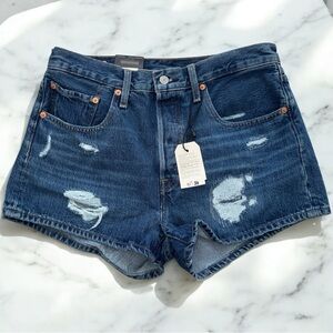 Levi's 501 Original Jean Shorts Distressed High-Waisted Sz 30 NWT Iconic Cutoffs